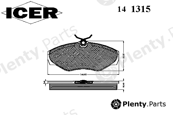  ICER part 141315 Brake Pad Set, disc brake
