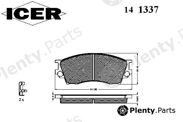  ICER part 141337 Brake Pad Set, disc brake
