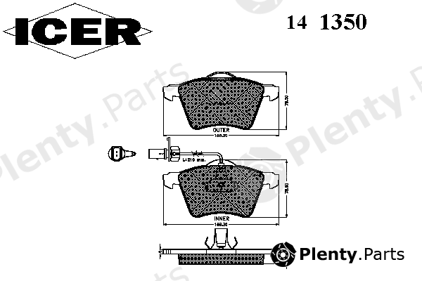  ICER part 141350 Brake Pad Set, disc brake