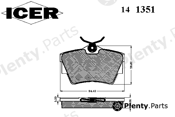  ICER part 141351 Brake Pad Set, disc brake