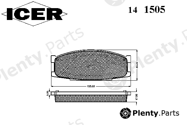  ICER part 141505 Brake Pad Set, disc brake