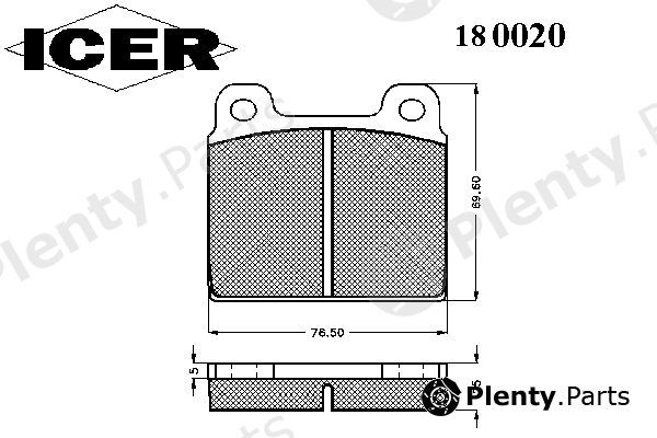  ICER part 180020 Brake Pad Set, disc brake