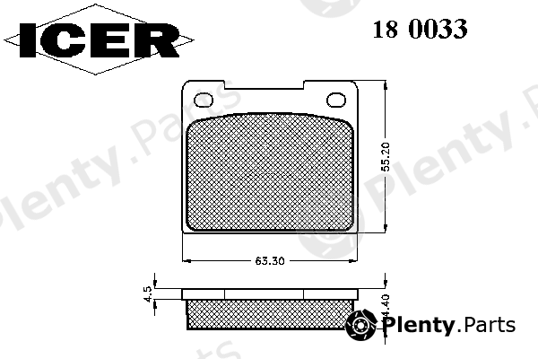  ICER part 180033 Brake Pad Set, disc brake