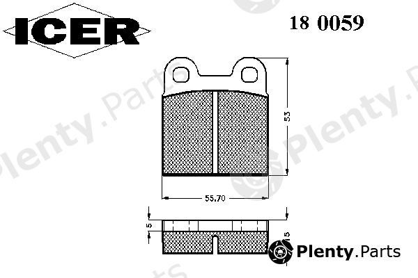 ICER part 180059 Brake Pad Set, disc brake