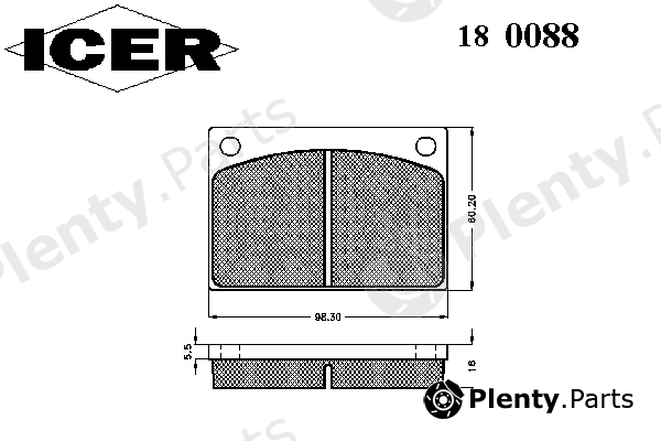  ICER part 180088 Brake Pad Set, disc brake
