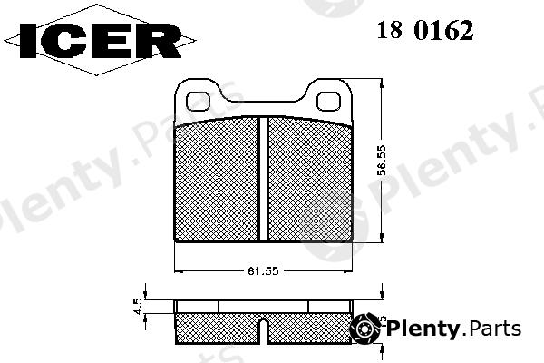  ICER part 180162 Brake Pad Set, disc brake