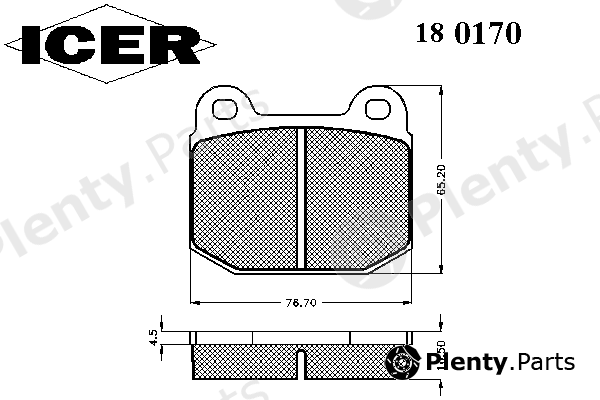  ICER part 180170 Brake Pad Set, disc brake