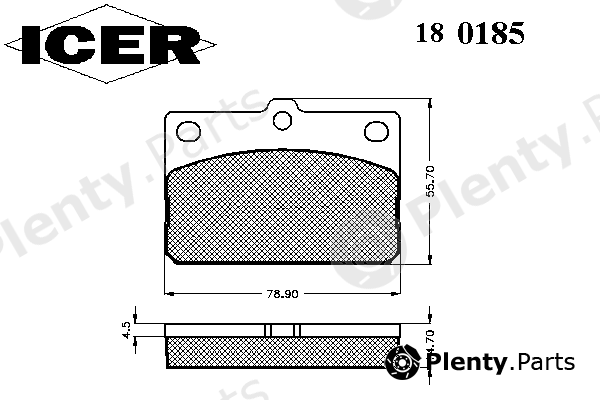  ICER part 180185 Brake Pad Set, disc brake