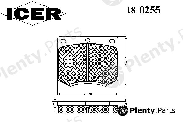  ICER part 180255 Brake Pad Set, disc brake
