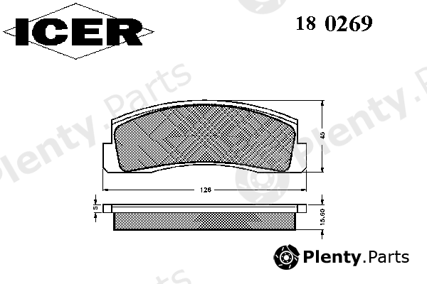  ICER part 180269 Brake Pad Set, disc brake