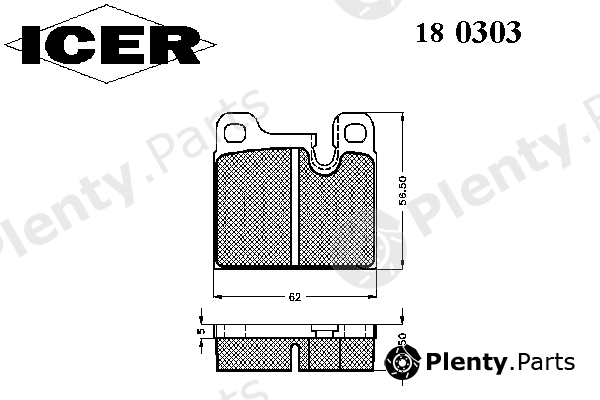  ICER part 180303 Brake Pad Set, disc brake