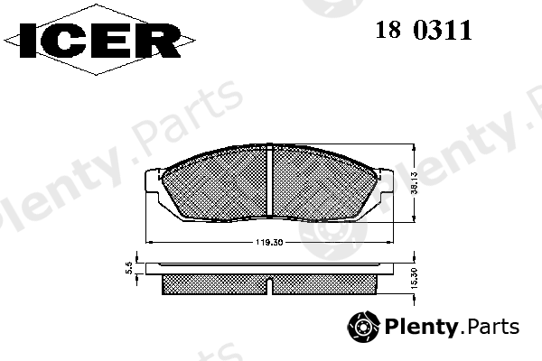  ICER part 180311 Brake Pad Set, disc brake