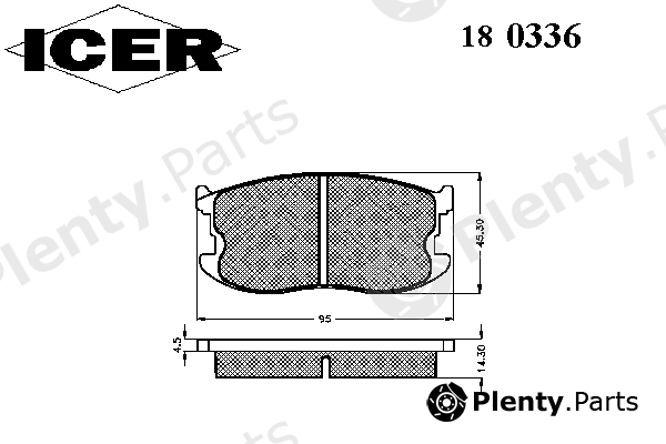  ICER part 180336 Brake Pad Set, disc brake