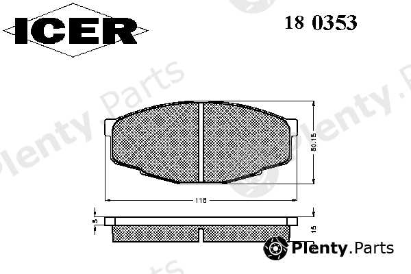  ICER part 180353 Brake Pad Set, disc brake