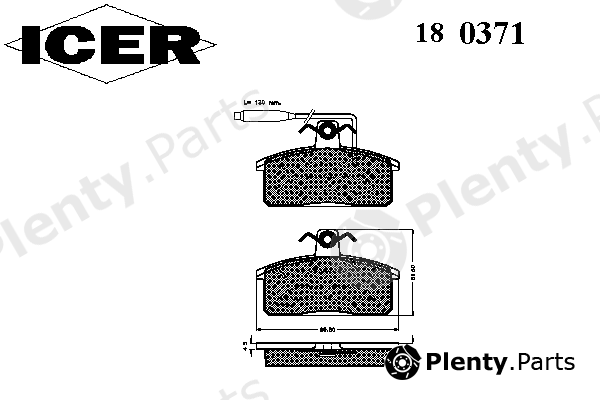  ICER part 180371 Brake Pad Set, disc brake