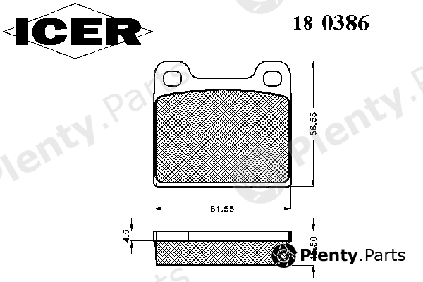  ICER part 180386 Brake Pad Set, disc brake