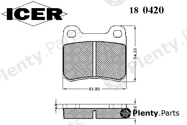  ICER part 180420 Brake Pad Set, disc brake