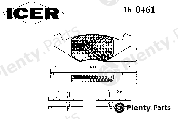  ICER part 180461 Brake Pad Set, disc brake