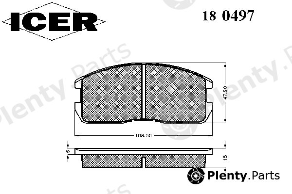  ICER part 180497 Brake Pad Set, disc brake