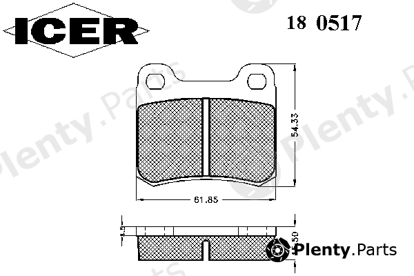  ICER part 180517 Brake Pad Set, disc brake