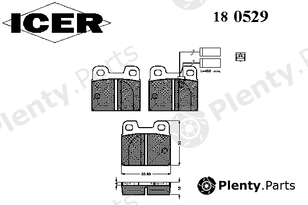  ICER part 180529 Brake Pad Set, disc brake