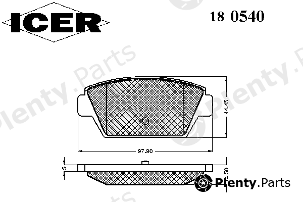  ICER part 180540 Brake Pad Set, disc brake