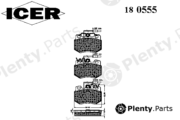  ICER part 180555 Brake Pad Set, disc brake