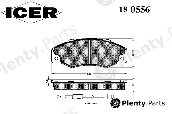  ICER part 180556 Brake Pad Set, disc brake