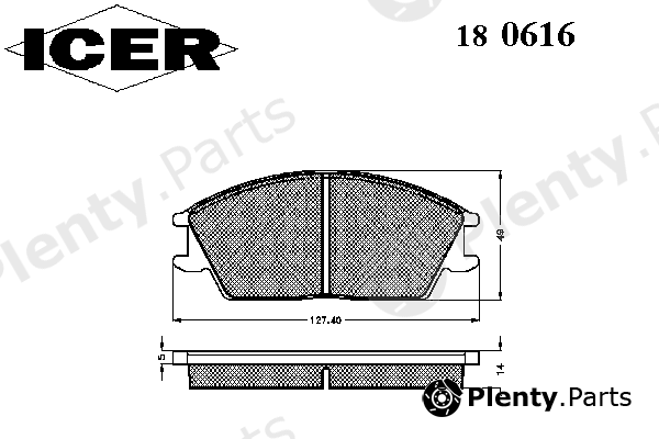  ICER part 180616 Brake Pad Set, disc brake