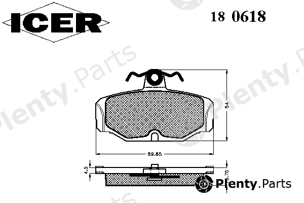  ICER part 180618 Brake Pad Set, disc brake