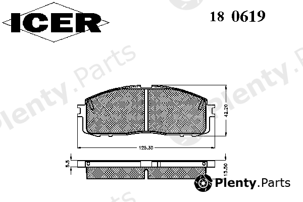  ICER part 180619 Brake Pad Set, disc brake