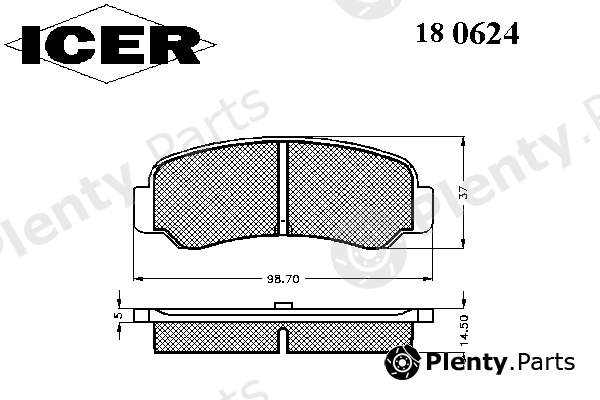  ICER part 180624 Brake Pad Set, disc brake
