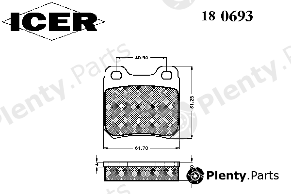  ICER part 180693 Brake Pad Set, disc brake