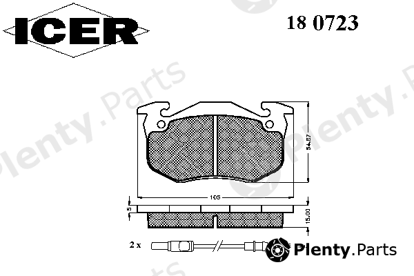  ICER part 180723 Brake Pad Set, disc brake