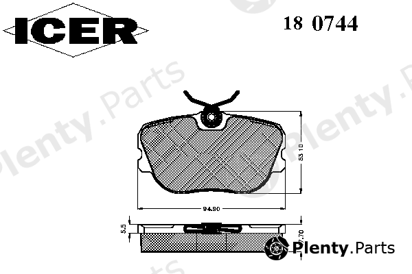  ICER part 180744 Brake Pad Set, disc brake