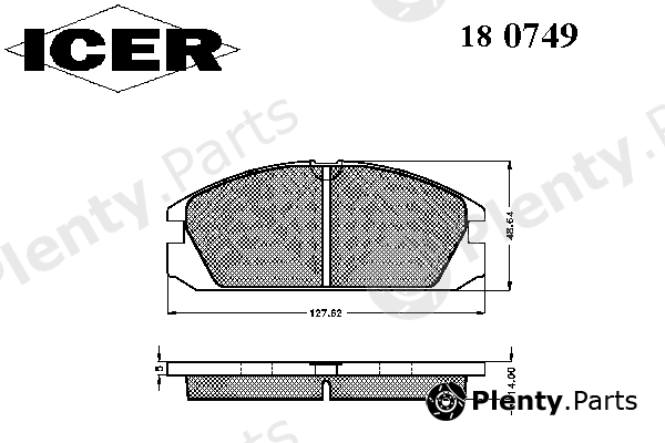  ICER part 180749 Brake Pad Set, disc brake