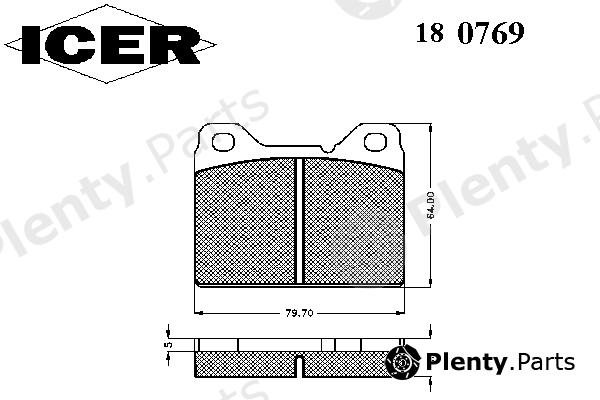  ICER part 180769 Brake Pad Set, disc brake