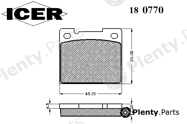  ICER part 180770 Brake Pad Set, disc brake