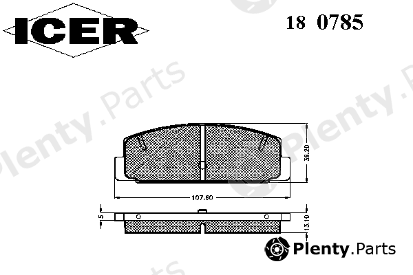  ICER part 180785 Brake Pad Set, disc brake