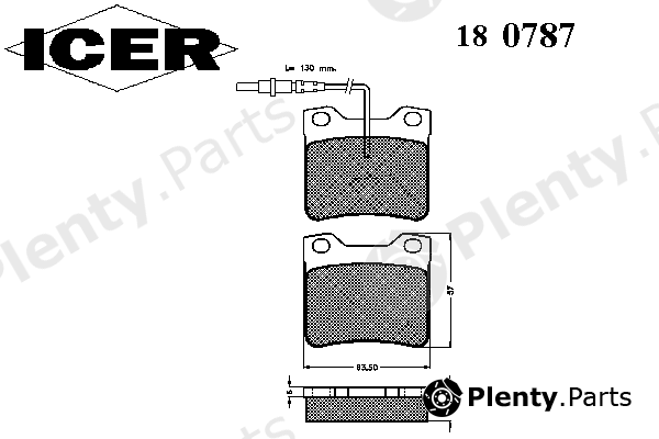 ICER part 180787 Brake Pad Set, disc brake