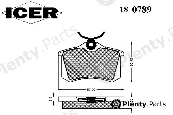  ICER part 180789 Brake Pad Set, disc brake