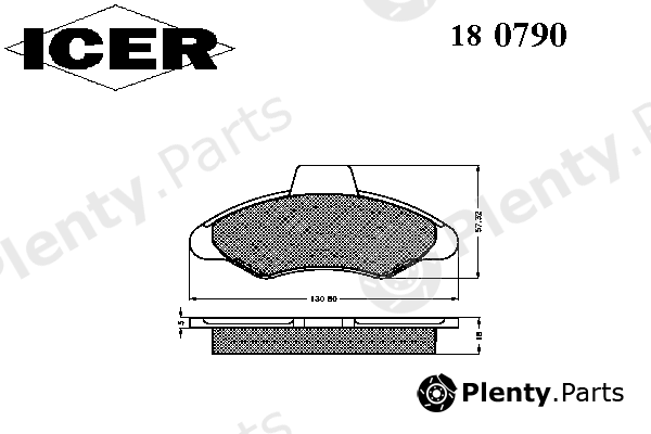  ICER part 180790 Brake Pad Set, disc brake