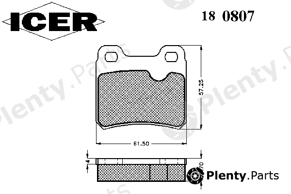  ICER part 180807 Brake Pad Set, disc brake