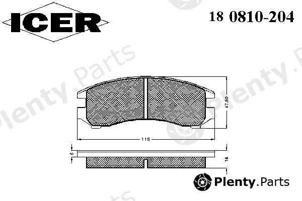  ICER part 180810-204 (180810204) Brake Pad Set, disc brake