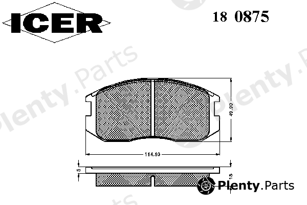 ICER part 180875 Brake Pad Set, disc brake