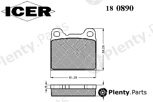  ICER part 180890 Brake Pad Set, disc brake