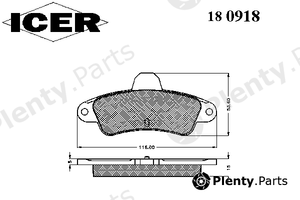  ICER part 180918 Brake Pad Set, disc brake