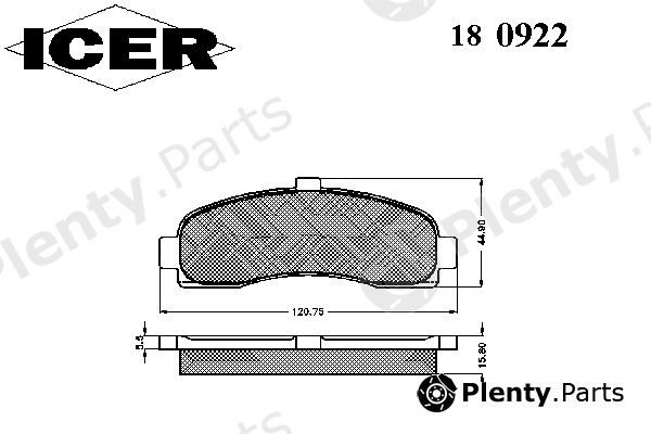  ICER part 180922 Brake Pad Set, disc brake