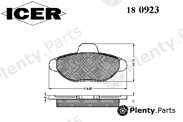  ICER part 180923 Brake Pad Set, disc brake