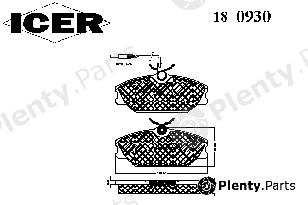  ICER part 180930 Brake Pad Set, disc brake
